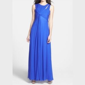 VERA WANG 🏷️NWT Periwinkle Fit & Flare Empire Waist Cut-Out Chiffon Gown 12